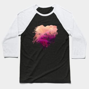 Abstract Art - Pink Falcon Heart Baseball T-Shirt